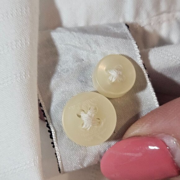 Tommy Bahama Men's Cotton Linen Blend White Long-Sleeve Shirt Boho Beach Travel - Picture 10 of 16